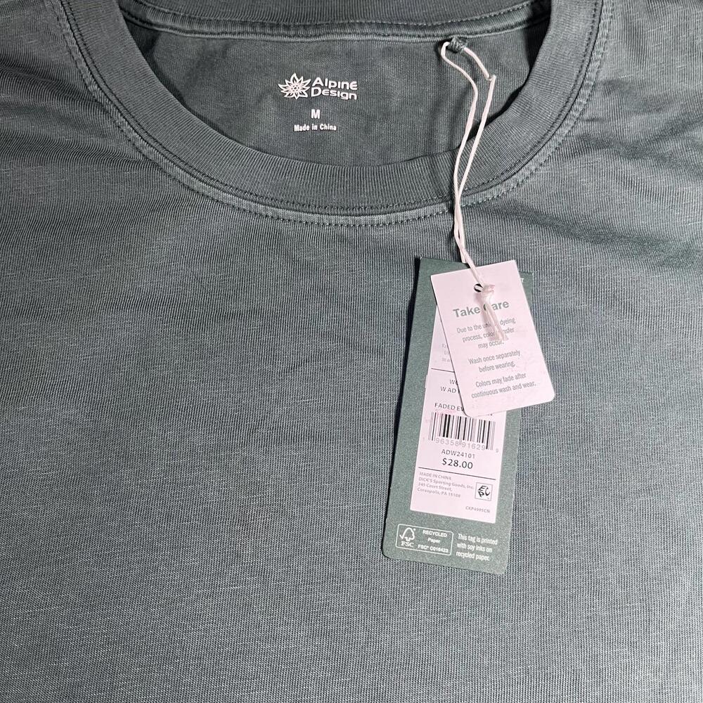 NWT Alpine Design UPF sun protection Women's Medium Faded Evergreen T-Shirt - Picture 2 of 5